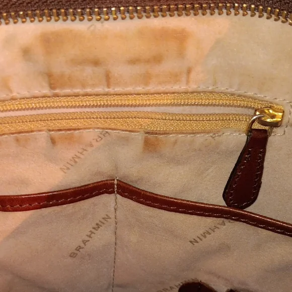 Brahmin Plaid Zip Closure Tote